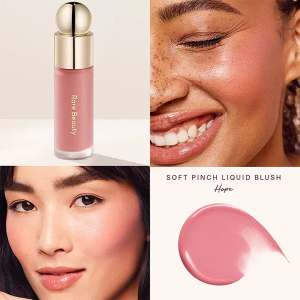 Má Hồng Dạng Kem Rare Beauty Soft Pinch Liquid Blush Hope Màu Hồng Nude Mini 3.2ml