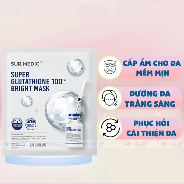 Mặt Nạ Làm Sáng Da Sur.Medic Super Glutathione Bright Mask 30g