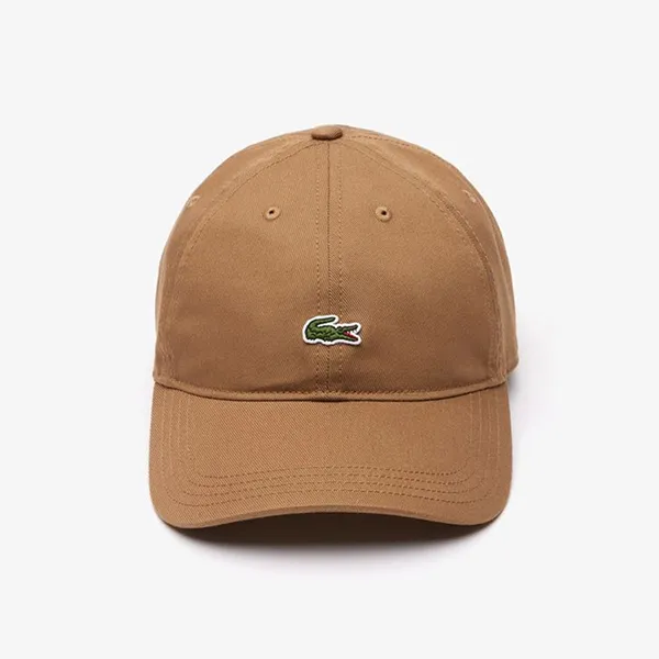 Mũ Lacoste Cotton Twill Cap RK0491-SIX Brown Màu Nâu
