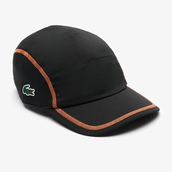 Mũ Lacoste Lasise Men's Tennis Cap With Colourblock Pattern RK7574-C31 Màu Đen