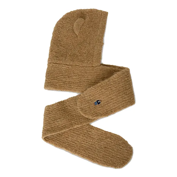 Mũ Len WHOAU Steve Bear Knitted Balaclava WHHMF4T52A Màu Nâu