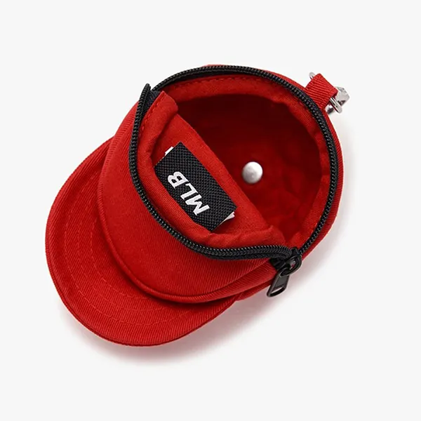 Móc Khóa Túi MLB Basic Ball Cap Pouch Keychain NY 3APOB015N-50RDM Red Màu Đỏ