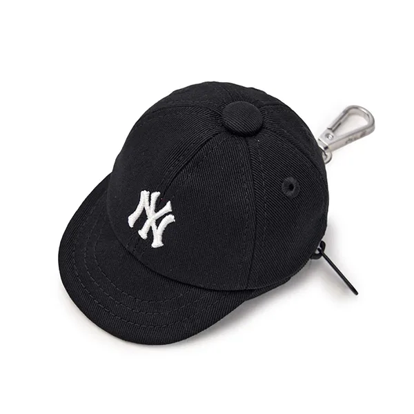 Móc Khóa Túi MLB Basic Ball Cap Pouch Keychain NY 3APOB015N-50BKS Black Màu Đen