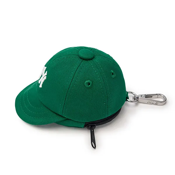 Móc Khóa Túi MLB Basic Ball Cap Pouch Keychain NY Green 3APOB015N-50GNS Màu Xanh Lá