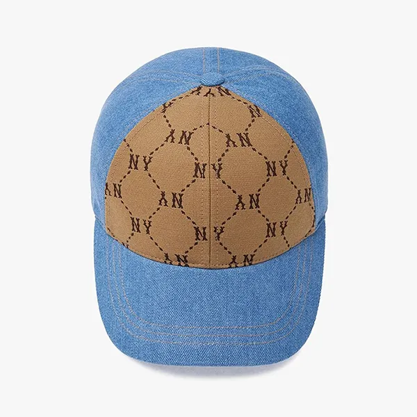 Mũ MLB Big B Dia Monogram Jacquard Structured Ball Cap 3ACPDM14N-50BLL Màu Xanh Nâu