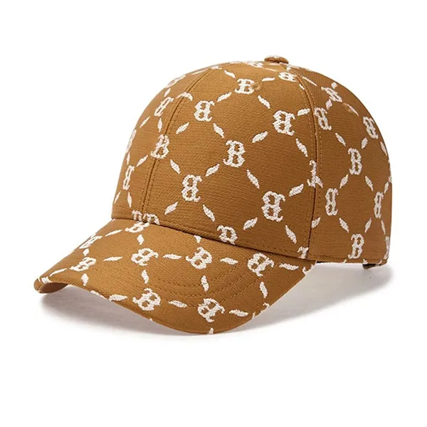 Mũ MLB Big B Dia Monogram Jacquard Structured Ball Cap 3ACPM044N-43CAS Màu Nâu