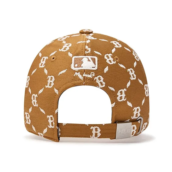 Mũ MLB Big B Dia Monogram Jacquard Structured Ball Cap 3ACPM044N-43CAS Màu Nâu
