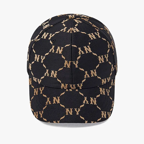 Mũ MLB Big B Dia Monogram Jacquard Structured Ball Cap 3ACPM044N-50BKS Màu Đen Họa Tiết