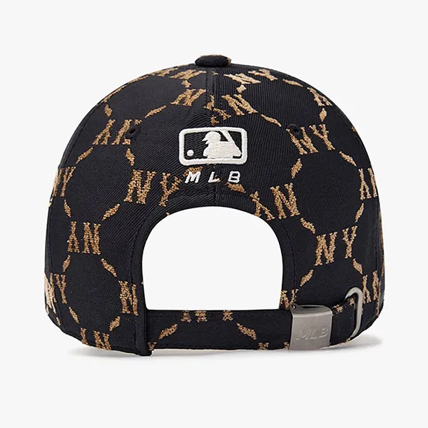 Mũ MLB Big B Dia Monogram Jacquard Structured Ball Cap 3ACPM044N-50BKS Màu Đen Họa Tiết