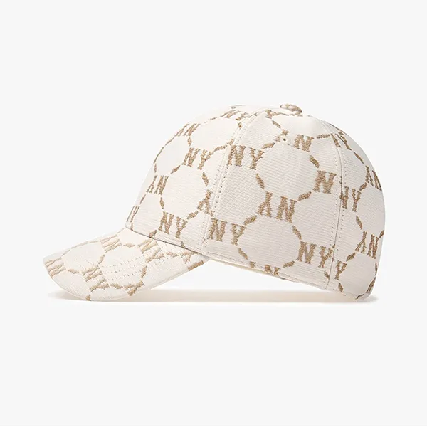 Mũ MLB Big B Dia Monogram Jacquard Structured Ball Cap 3ACPM044N-50CRD Màu Trắng Họa Tiết