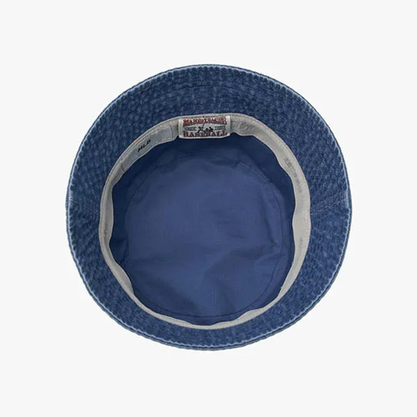 Mũ MLB Bucket Denim Random Embo Monogram 3AHTDP14N-50BLL Màu Xanh Size 57