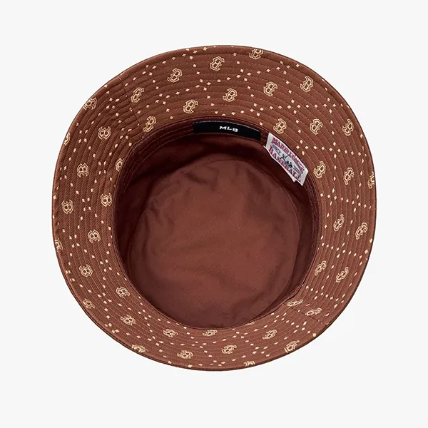 Mũ MLB Bucket Diamond Monogram Point 3AHTM103N-43BRD Màu Nâu Size 57