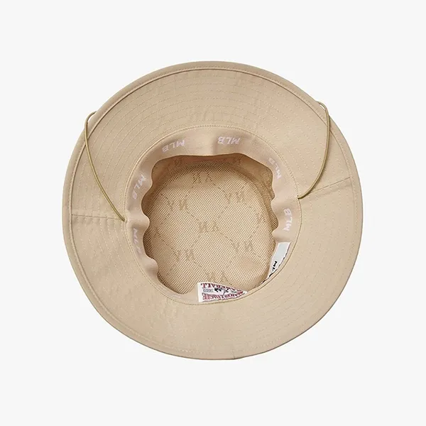 Mũ MLB Bucket Diamond Monogram Sporty Safari 3AHTM015N-50BGD Màu Be Size 57