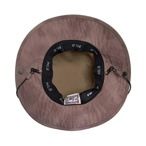 Mũ MLB Bucket Hat Light-Weight Vintage Washing Safari 3AHTB055N 50BGD Dark Beige Màu Be Đậm Size 57