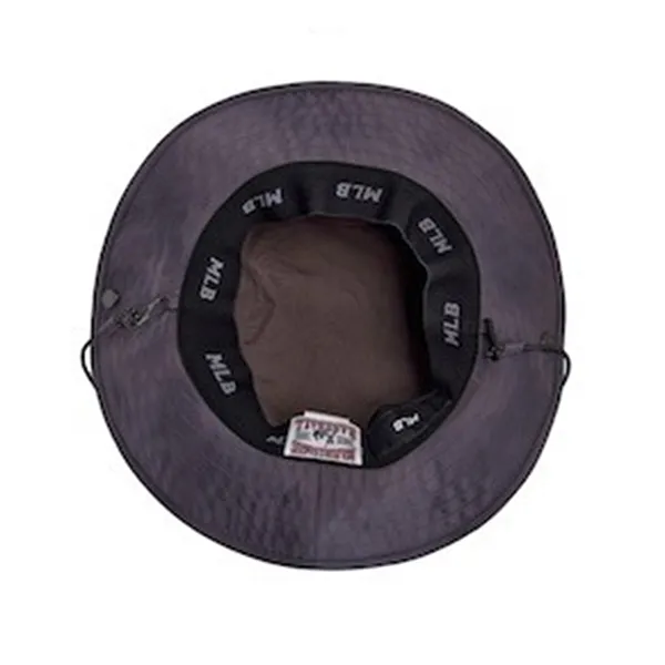 Mũ MLB Bucket Hat Light-Weight Vintage Washing Safari 3AHTB055N 50CGS Charcoal Grey Màu Xám Size 57