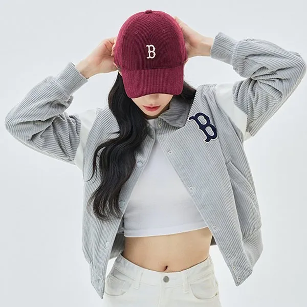 Mũ MLB Corduroy Unstructured Ball Cap 3ACPWC136-43BDS Màu Đỏ