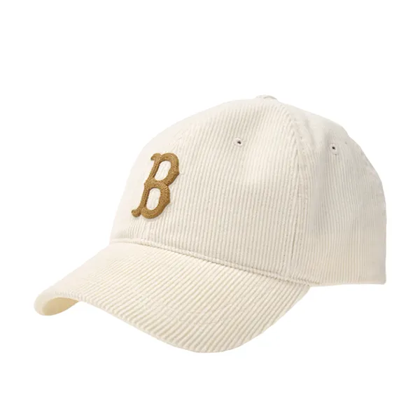 Mũ MLB Corduroy Unstructured Ball Cap Boston Red Sox 3ACPWC156 43CRD Màu Kem