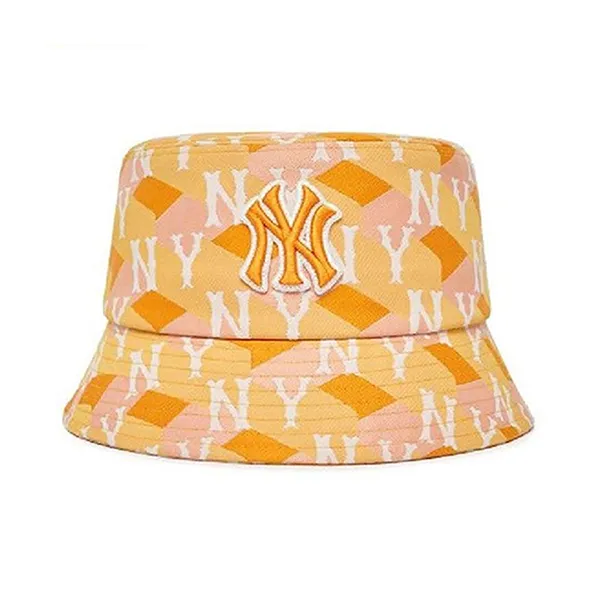 Mũ MLB Cube Monogram Bucket Hat Boston Orange 3AHTM033N-50ORL Màu Cam Size 57