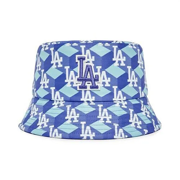 Mũ MLB Cube Monogram Bucket Hat Los Angeles Dodgers 3AHTM033N 07BLS Màu Xanh