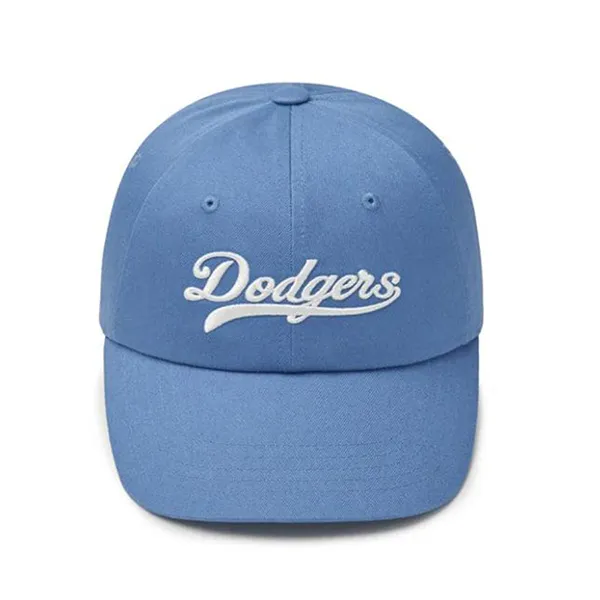 Mũ MLB Culsive Lettering Unstructured Ball Cap LA Dogger 3ACPVL34N-07BLD Màu Xanh Blue