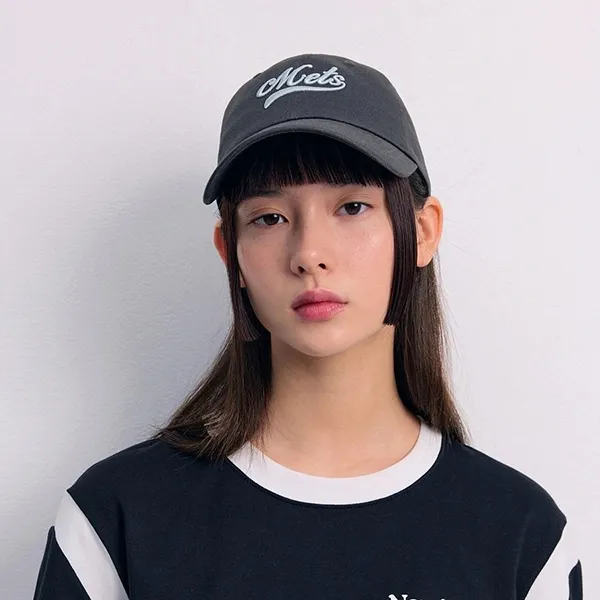 Mũ MLB Culsive Lettering Unstructured Ball Cap Mets 3ACPVL34N-09CGS Màu Xám Đậm