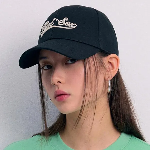 Mũ MLB Cursive Lettering Bling Structure Ball Cap Black 3ACPVL54N-43BKS Màu Đen