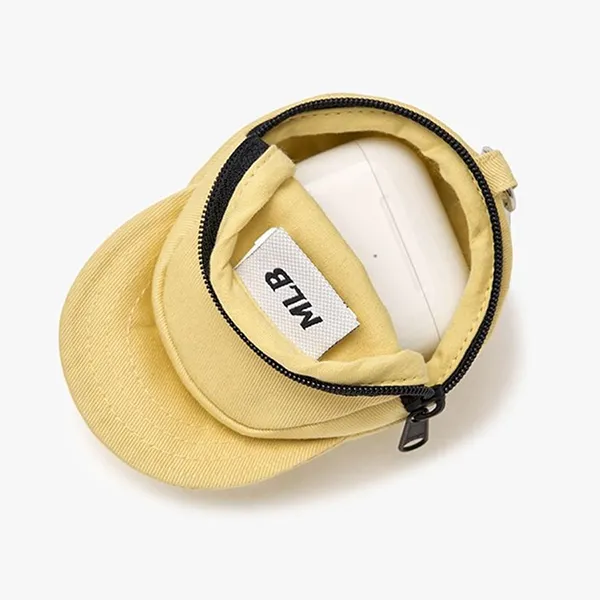 Mũ MLB Cursive Logo Baseball Cap Pouch Keyring 3APOV015N 50YEL Light Yellow Màu Vàng Nhạt