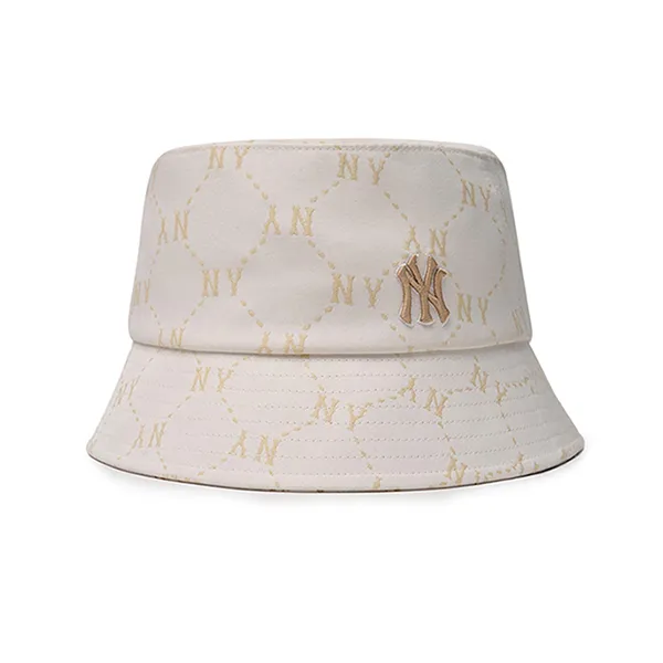 Mũ MLB Dia Monogram Bucket Hat New York Yankees 3AHTM114N-50BKS Màu Trắng Ngà Size 57