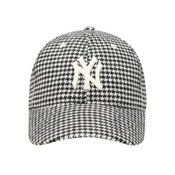 Mũ MLB Hound Tooth N-Cover Ball Cap New York Yankees Black 32CPFR011-50L Màu Đen Kẻ Trắng