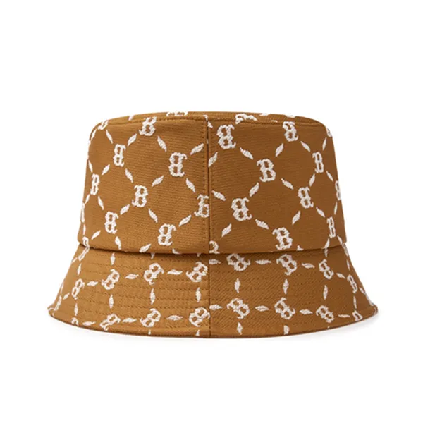 Mũ MLB Jacquard Dia Monogram Boston Red Sox Bucket Hat 3AHTM024N-43CAS Màu Nâu Size 57