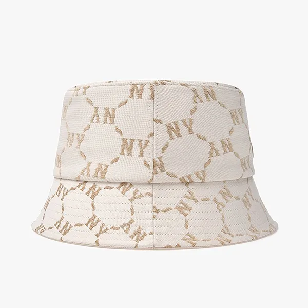 Mũ MLB Jacquard Dia Monogram New York Yankees Bucket Hat 3AHTM024N-43CRD Màu Trắng Size 57