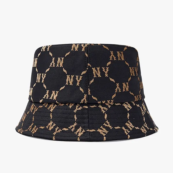 Mũ MLB Jacquard Dia Monogram New York Yankees Bucket Hat 3AHTM024N-50BKS Màu Đen Size 57
