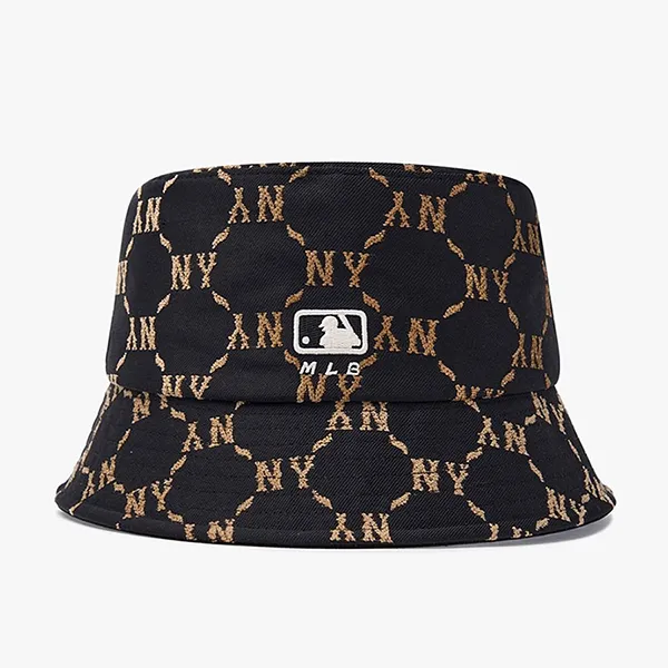 Mũ MLB Jacquard Dia Monogram New York Yankees Bucket Hat 3AHTM024N-50BKS Màu Đen Size 57