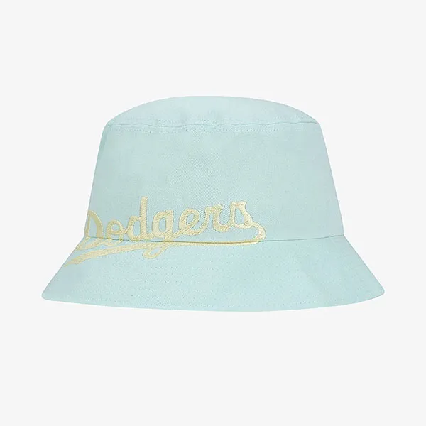 Mũ MLB Macaron Chunky Bucket Hat LA Dodgers 32CPHY011-07T Màu Xanh Ngọc Size 57