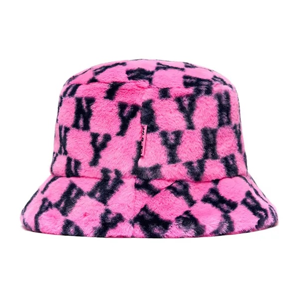 Mũ MLB Monogram Fur Hat New York Yankees 3AHTM0316-50PKD Màu Hồng Size 57