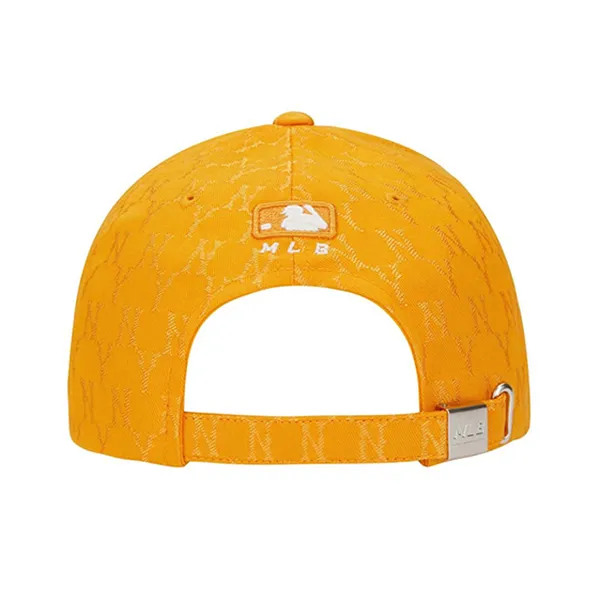 Mũ MLB Monogram Jacquard Curved Adjustable Cap NY Mustard 32CPFC111 50D Màu Vàng