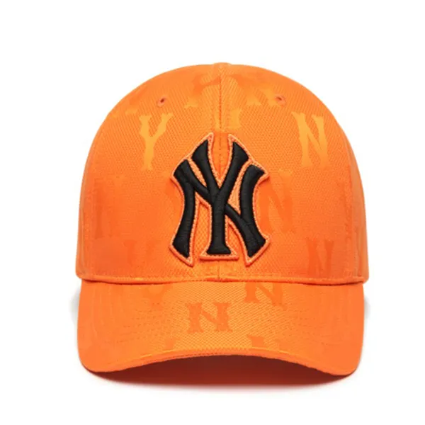 Mũ MLB Monogram Nylon Jacquard Structure Ball Cap New York Yankees 3ACPM021N-50ORS Màu Cam