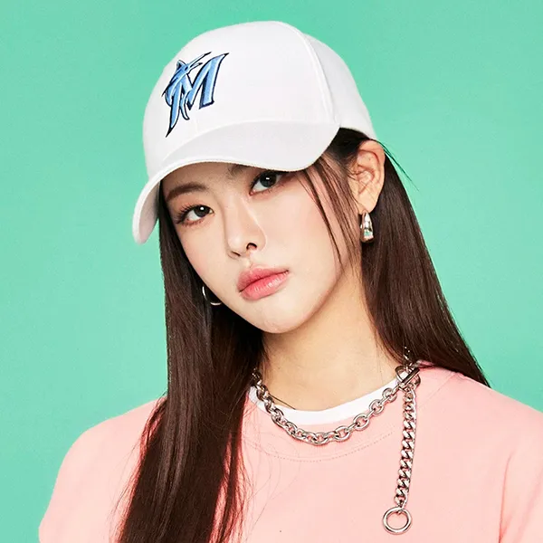 Mũ MLB New Fit Structure Ball Cap Miami Marlins 3ACP0802N-05WHS Màu Trắng