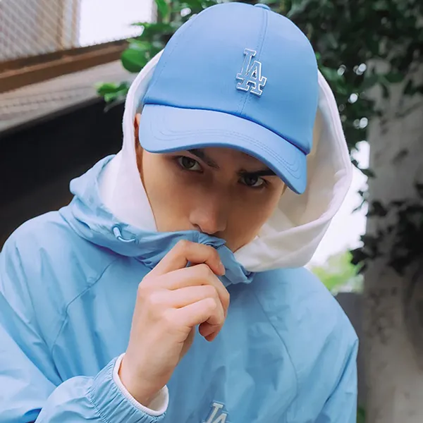 Mũ MLB Nylon Structure LA Cap 3ACP0123N-07CBL Màu Xanh