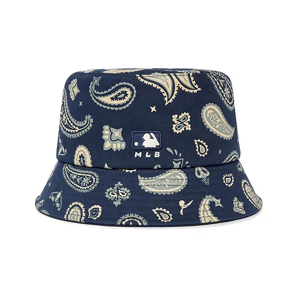 Mũ MLB Paisley Bucket Hat 3AHT0292N 50NYD Màu Xanh Họa Tiết Size 57