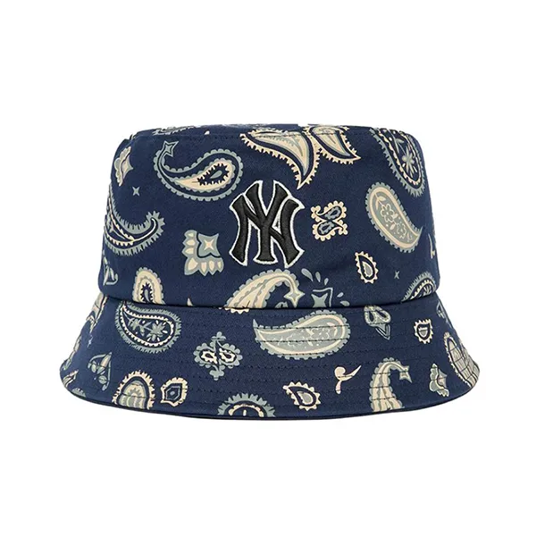 Mũ MLB Paisley Bucket Hat 3AHT0292N 50NYD Màu Xanh Họa Tiết Size 57