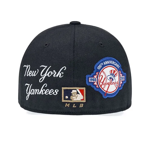 Mũ MLB Signature Patch Structure Ball Cap New York Yankees 3ACPBB25N-50BKS Black Màu Đen Size 59