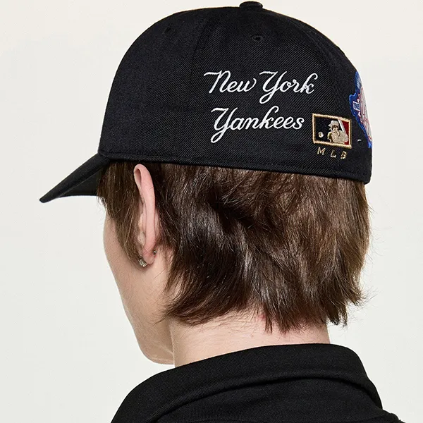 Mũ MLB Signature Patch Structure Ball Cap New York Yankees 3ACPBB25N-50BKS Black Màu Đen Size 59