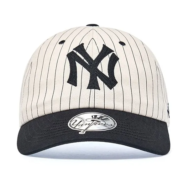 Mũ MLB Signature Stripe Unstructured Ball Cap NY 3ACPB255N 50BKS Màu Đen