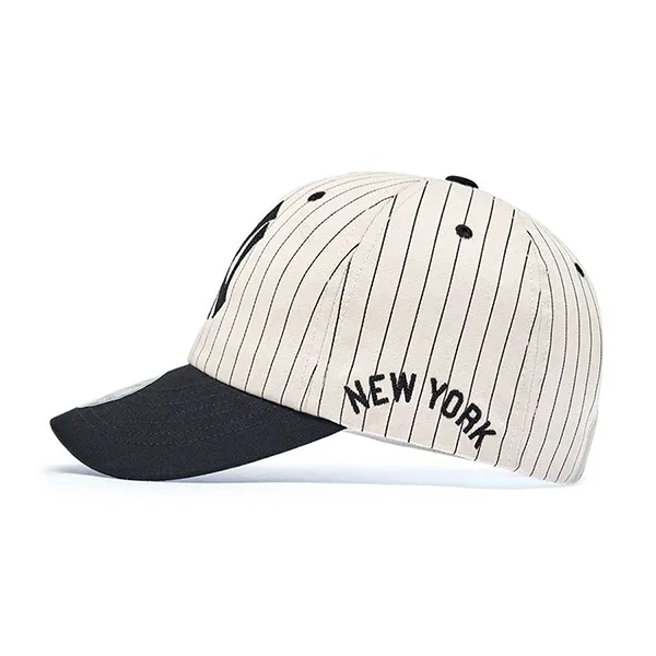 Mũ MLB Signature Stripe Unstructured Ball Cap NY 3ACPB255N 50BKS Màu Đen