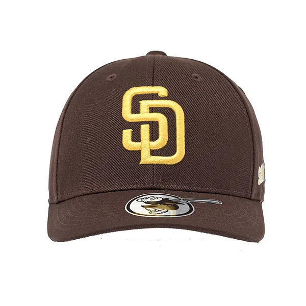 Mũ MLB Signature Structure Ball Cap San Diego Padres 3ACPBB15N-13BR Màu Nâu Đen Size 57