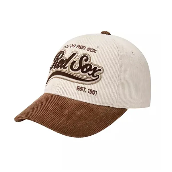 Mũ MLB Varsity Corduroy Color Block Ball Cap Boston Brown 3ACPVC146-43BRL Màu Trắng Nâu