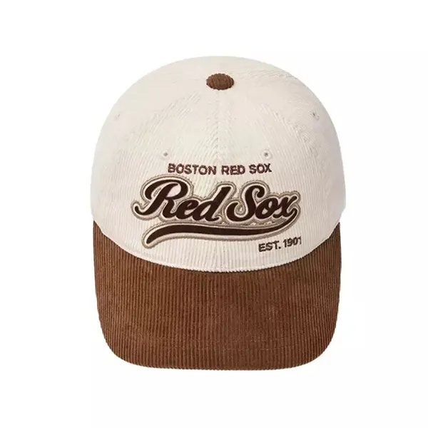 Mũ MLB Varsity Corduroy Color Block Ball Cap Boston Brown 3ACPVC146-43BRL Màu Trắng Nâu
