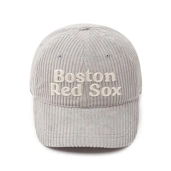 Mũ MLB Varsity Corduroy Cursive Ball Cap Boston Red Sox 3ACPWC236-43GRL Màu Xám