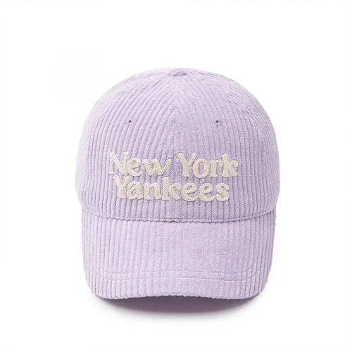 Mũ MLB Varsity Corduroy Cursive Ball Cap NY Yankess 3ACPWC236-50LDL Màu Tím